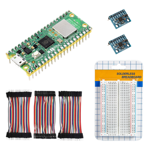 Raspberry Pi Pico 2 W with MPU6050 sensors jumper wires and breadboard kit