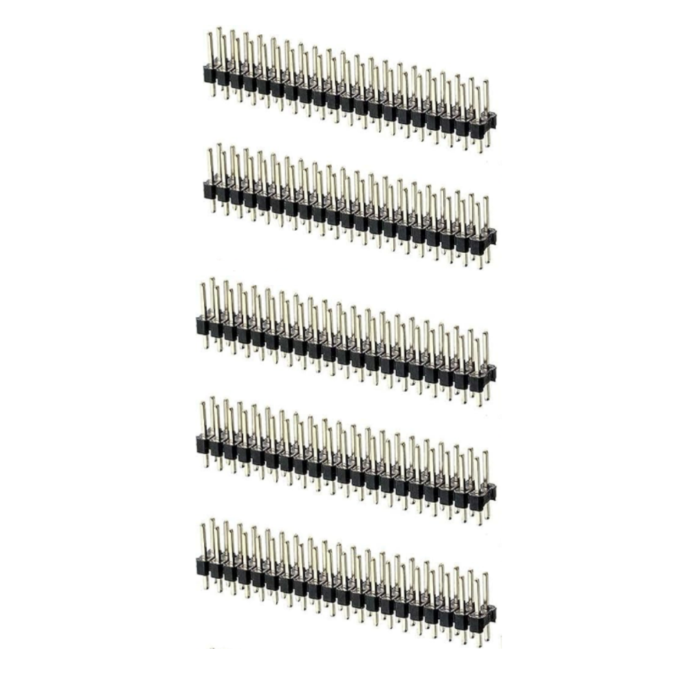 ShillehTek 5pcs (2x20pin) Dual Male Header Double Row for PCB, Breadbo