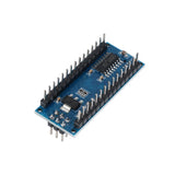 Angled bottom side with CH340C chip and multiple pins Arduino Nano V3.0 Pre-Soldered