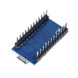 Bottom side view of Pro Micro ATmega32U4 5V 16MHz development board with pin headers