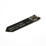 Capacitive Soil Moisture Sensor V1.2 with black PCB and white connector for Arduino and ESP32 projects