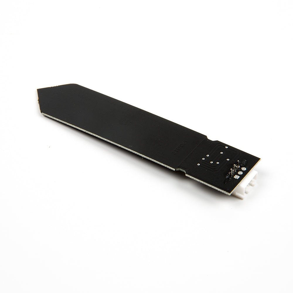 Capacitive Soil Moisture Sensor V1.2 with black PCB and white connector for Arduino and ESP32 projects
