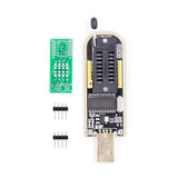CH341A USB EEPROM and BIOS flash programmer with adapter board and pin headers for 24/25 series chips