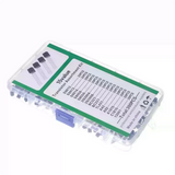 300PCS common triode transistor kit including S9012 S9013 S9014 and S8050 in clear plastic storage box