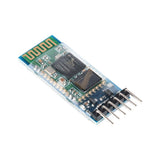 Detailed view of HC-05 Bluetooth Module electronics and six pins