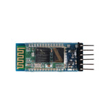 Side perspective of HC-05 Bluetooth Module displaying pins and circuit board