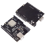 ESP32 UNO D1 R32 development board showing top side with components and bottom side with solder points