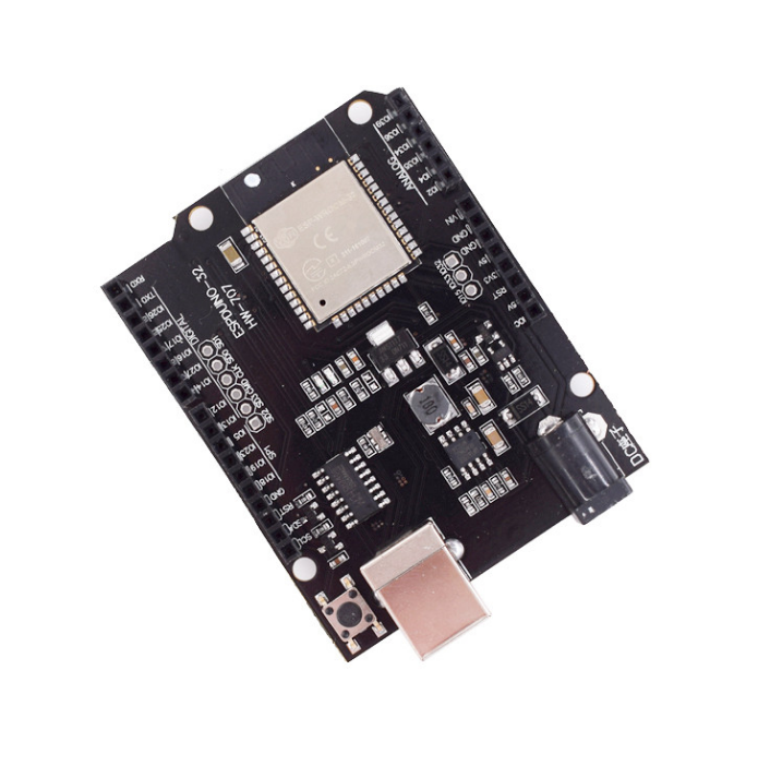ESP32 UNO D1 R32 development board with WiFi Bluetooth, CH340G USB, and 4MB flash memory