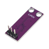 Back side of GUVA-S12SD UV light intensity sensor module with three pins and mounting holes