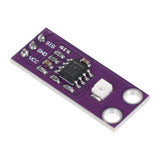 Close-up of GUVA-S12SD UV light intensity sensor module with purple PCB and labeled SIG GND VCC pins