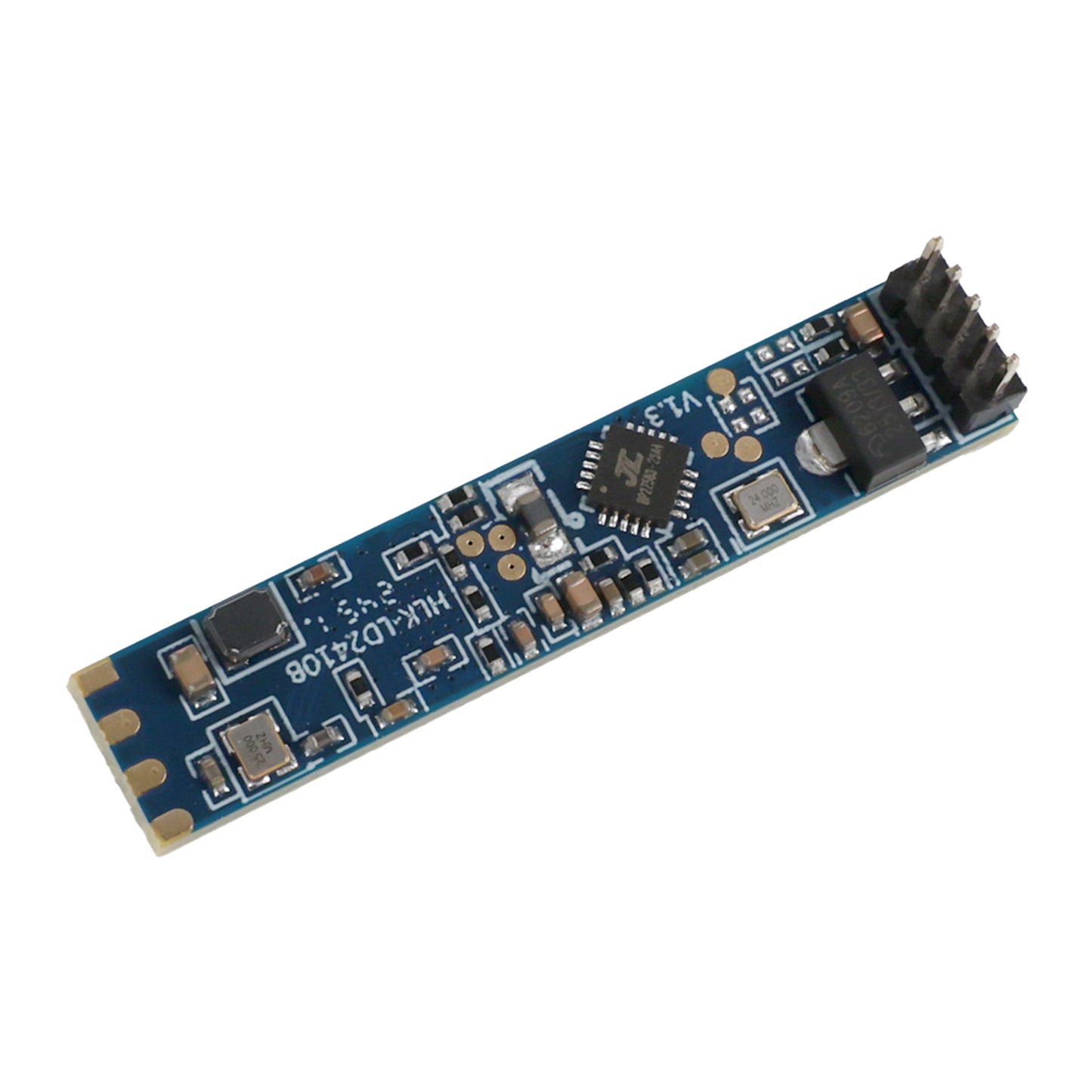 HLK-2410B human presence radar motion detection module with pre-soldered components on blue PCB