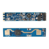 HLK-2410B human presence radar motion detection module showing top and bottom sides with components and antenna