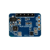 HLK-2410C human presence radar motion detection module top view showing components and pin labels