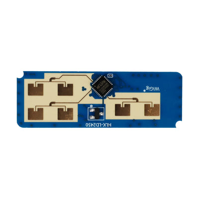 HLK-LD2450 24GHz mmWave radar sensor module with blue PCB and integrated circuit for human body tracking