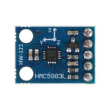 Close-up top view of HMC5883L GY-273 3-axis magnetometer compass module for Arduino and ESP32
