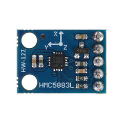 Close-up top view of HMC5883L GY-273 3-axis magnetometer compass module for Arduino and ESP32