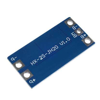 Back side of HX-2S-JH20 2S 7.4V 18650 lithium battery protection board with connection points