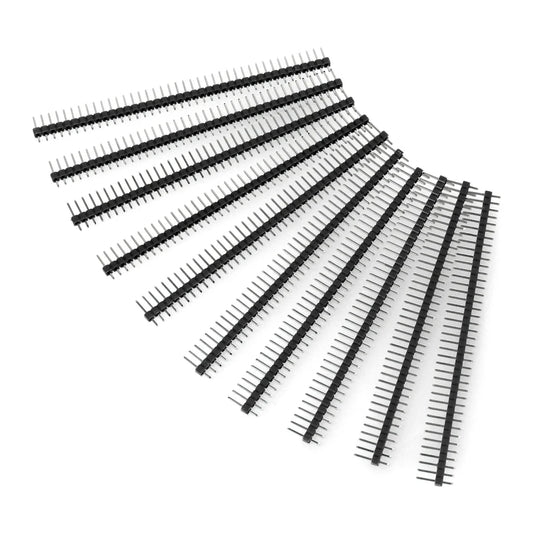 ShillehTek 10pcs (1x40pin) Straight Single Row Pin Header (2.54mm) Breakable