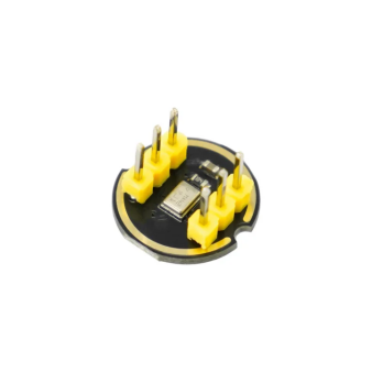 INMP441 I2S omnidirectional microphone module with yellow pin headers on black circular PCB