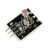 KY-018 photoresistor light sensor module with three pins and black PCB for Arduino and ESP32