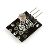 KY-018 photoresistor light sensor module with three pins and resistor for Arduino and ESP32 projects