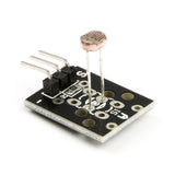 KY-018 photoresistor light sensor module with three-pin header for Arduino and ESP32 projects