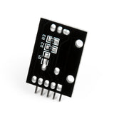 Back side of KY-040 rotary encoder module showing soldered pins and resistors for Arduino projects