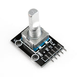KY-040 rotary encoder module with metal shaft and 5-pin header for Arduino projects