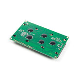 Back side of LCD2004 20x4 character LCD display showing circuit board and black epoxy blobs