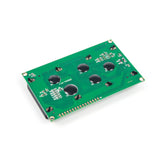 Back side of LCD2004 20x4 character LCD display showing circuit board and solder points