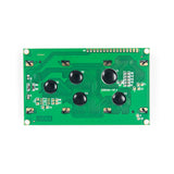 Back side of LCD2004 20x4 character LCD display showing circuit board and black epoxy blobs