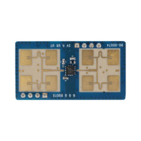 LD1125H 24GHz mmWave human presence radar sensor module top view showing gold antenna patches and blue PCB