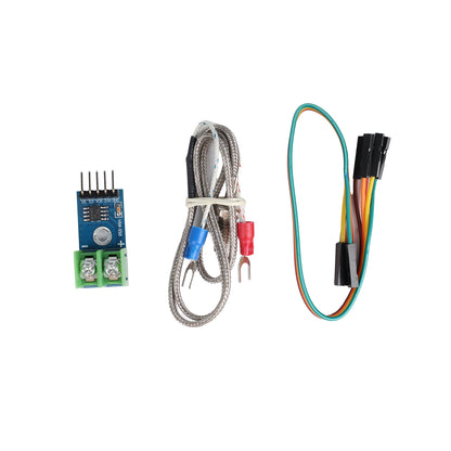 MAX6675 thermocouple module with K-type sensor and jumper wires for temperature measurement up to 1024 degrees
