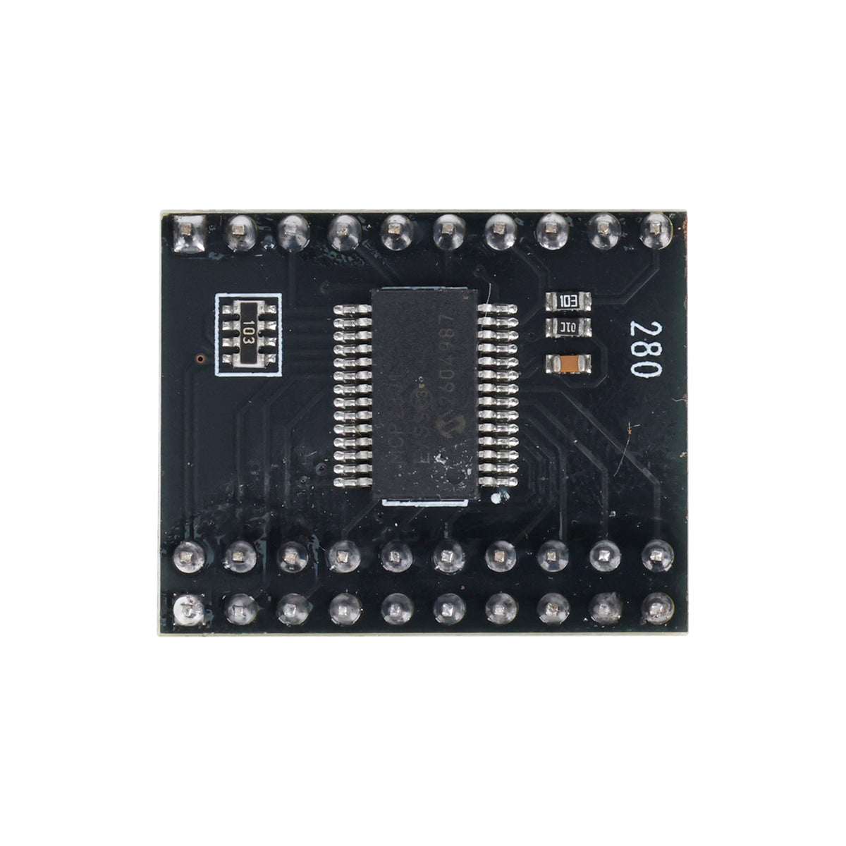 Top view of MCP23017 pre-soldered I2C 16-bit I/O port expander module for Arduino Raspberry Pi ESP32