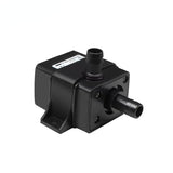 Mini submersible water pump 5V 120L/H with dual outlet nozzles and mounting bracket