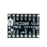 MKS TMC2209 V2.0 motor driver board showing pin labels and components for stepper motor control