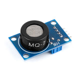 MQ-7 carbon monoxide gas sensor module with blue PCB and metal mesh sensor for Arduino and ESP32