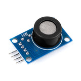 MQ-7 carbon monoxide gas sensor module with blue PCB and black sensor housing for Arduino and ESP32