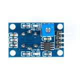 MQ-7 carbon monoxide gas sensor module with blue PCB, adjustable potentiometer, and pin headers for Arduino and ESP32