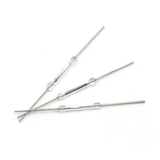 Three normally open reed switch magnetic sensors with glass bodies and metal leads for Arduino and ESP32 projects