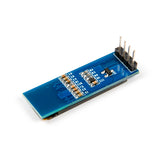 Back side of SSD1306 0.91 inch 128x32 I2C OLED display module showing circuit components and pin headers