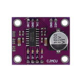Top view of PAM8406 stereo class-D audio amplifier module PCB with labeled input and power pins
