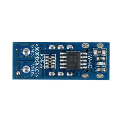 Back side of PDSink PD Decoy Fast Charging Test Board showing solder joints and electronic components