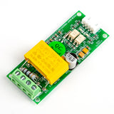 PZEM-004T AC energy meter and power monitor module with yellow capacitor and green terminal block