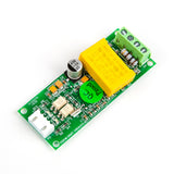 PZEM-004T AC energy meter and power monitor module with yellow relay and green terminal block