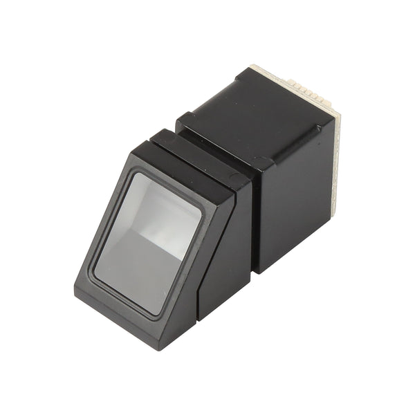 R307S optical fingerprint sensor module with black casing and glass scanning window for Arduino and ESP32