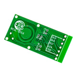 Back side of RCWL-0516 microwave doppler radar motion sensor module showing circuit traces and pin labels