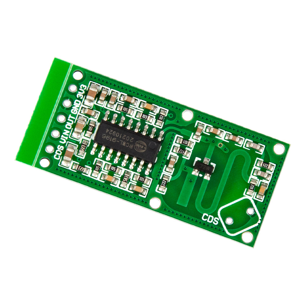 RCWL-0516 microwave doppler radar motion sensor module showing circuit components and pins
