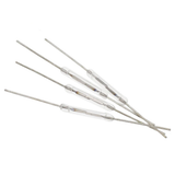 Four normally open reed switch magnetic sensors with glass tubes and metal leads for Arduino and ESP32