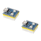RP2040 Zero Microcontroller Board with Pre-Soldered Headers — 2-Pack; 2 complete units shown